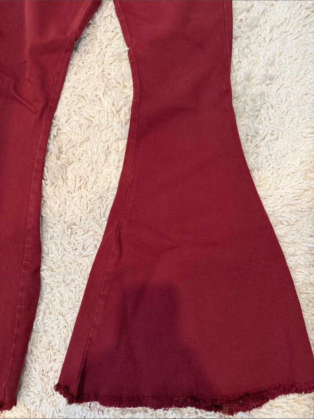 We The Free Burgundy Flared Bell Bottom Jeans - Picture 3 of 4